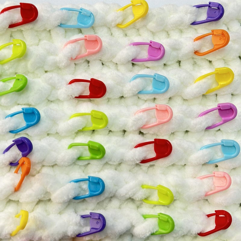 Meikeer 150 Pieces Knitting Crochet Locking Stitch Markers Stitch Needle Clip Counter 10 Colors (Color Ship Randomly) - Image 5